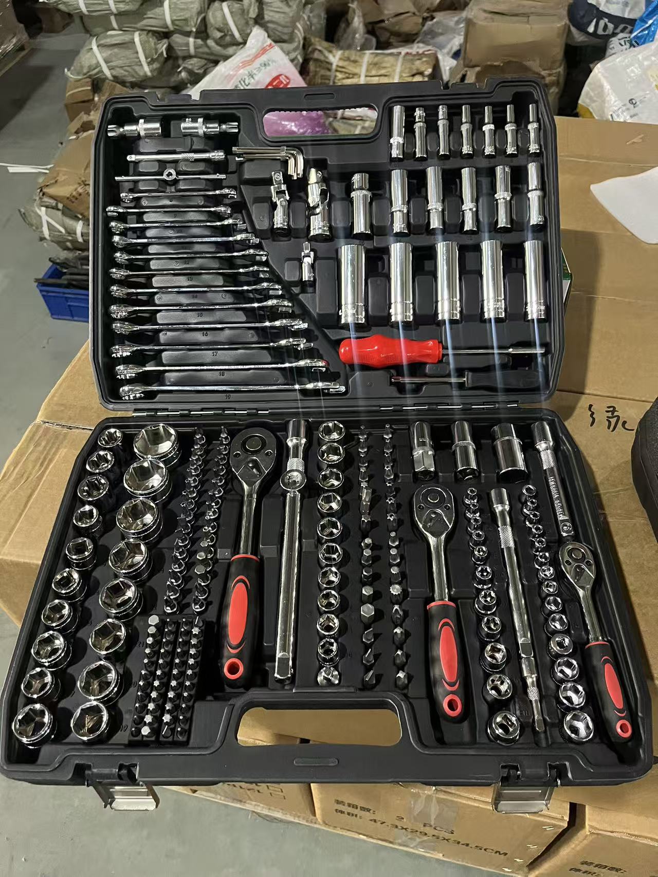 Gardening Tools Repair - 216ピースDIY自動車修理ツールキット、ハンドパワーソースラチェットレンチセット、車、バイク、庭のメンテナンス用OEMカスタマイズ、CR-V対応