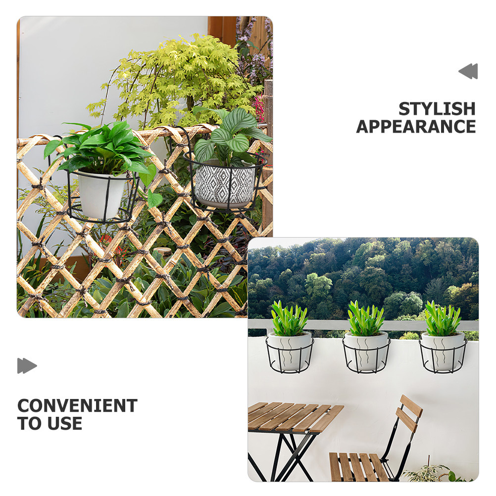 4個入り 鉄製吊り下げ式植木鉢ラック 丸型プランターバスケッ - Hanging Planter Basket のレビューと価格