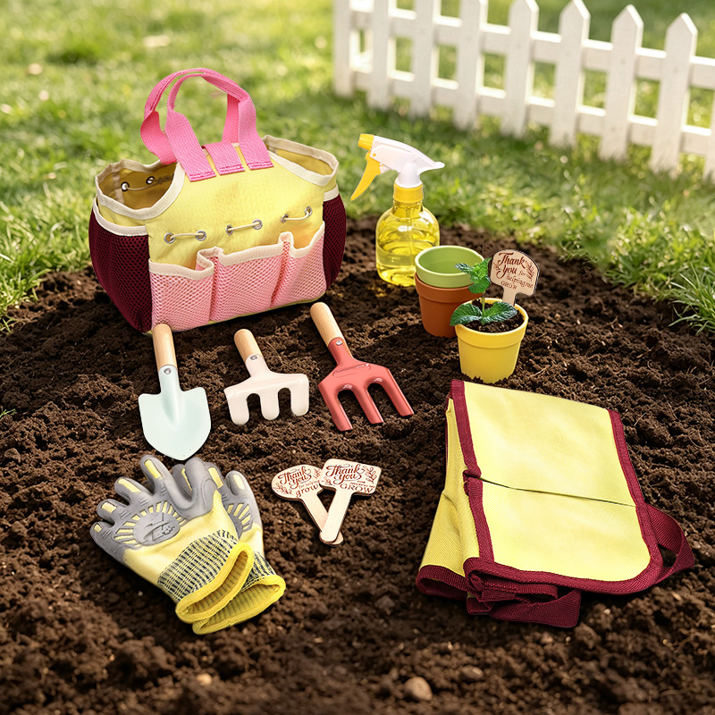 キッズガーデンツールセットごっこ遊び屋外シャベル熊手鍬水まき - Gardening Tools Gift Set のレビューと価格