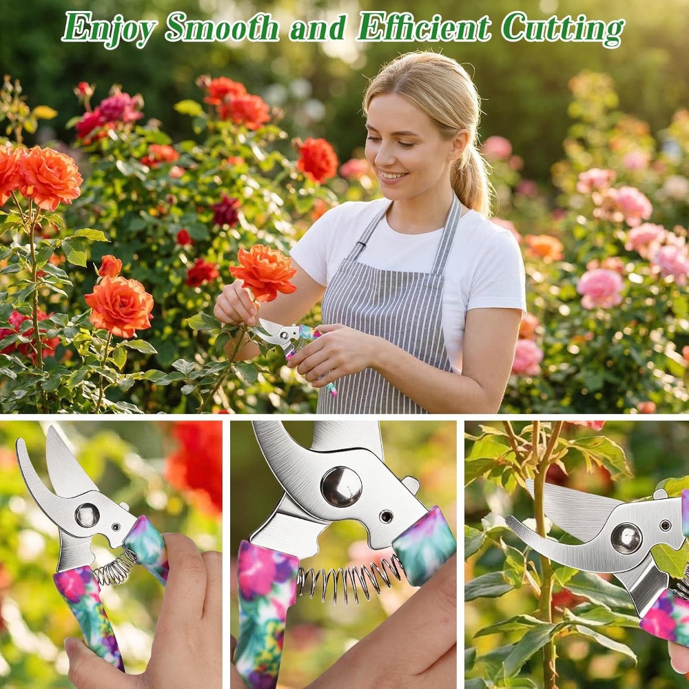 花柄ケース付き10点ガーデニングツールセット：特別な機会の女 - Gardening Tools Gift Set のレビューと価格