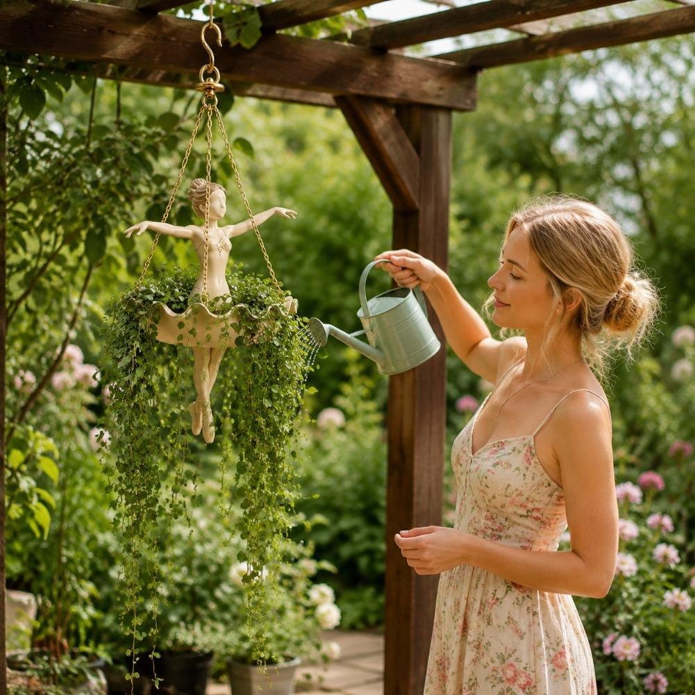 樹脂製バレリーナハンギングプランター、花瓶型の装飾的な植木鉢 - Hanging Planter Basket のレビューと価格