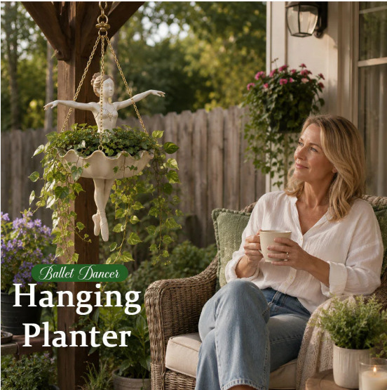 新しいバレエダンサーの形をした吊り下げ式プランター、樹脂製フ - Hanging Planter Basket のレビューと価格