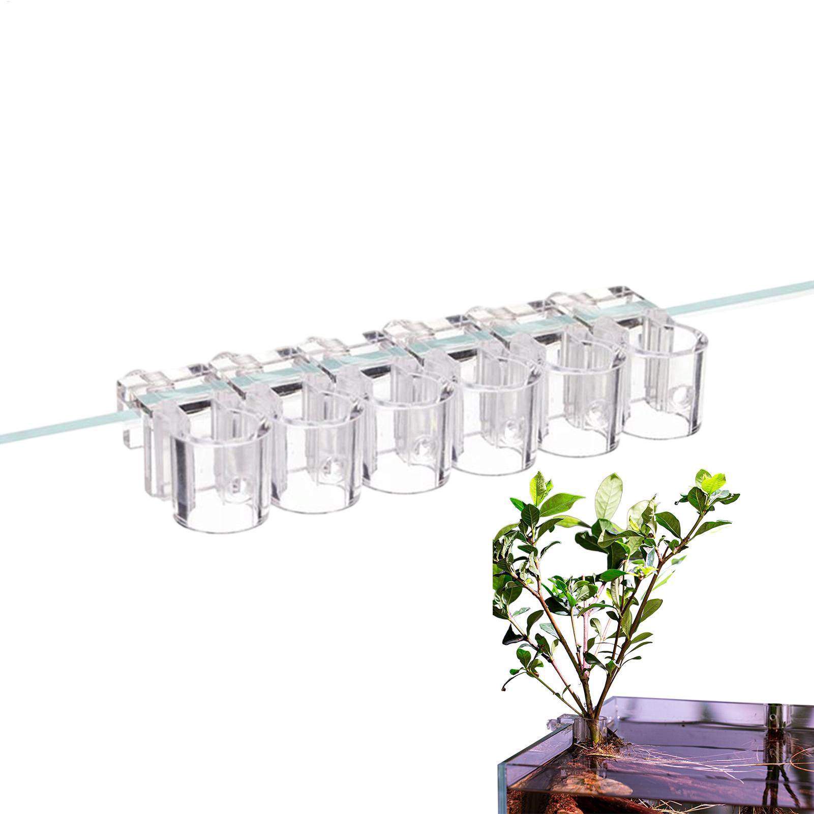 水槽植物バスケット透明水槽吊り下げ装飾ポット水生植物ホルダー - Hanging Planter Basket のレビューと価格