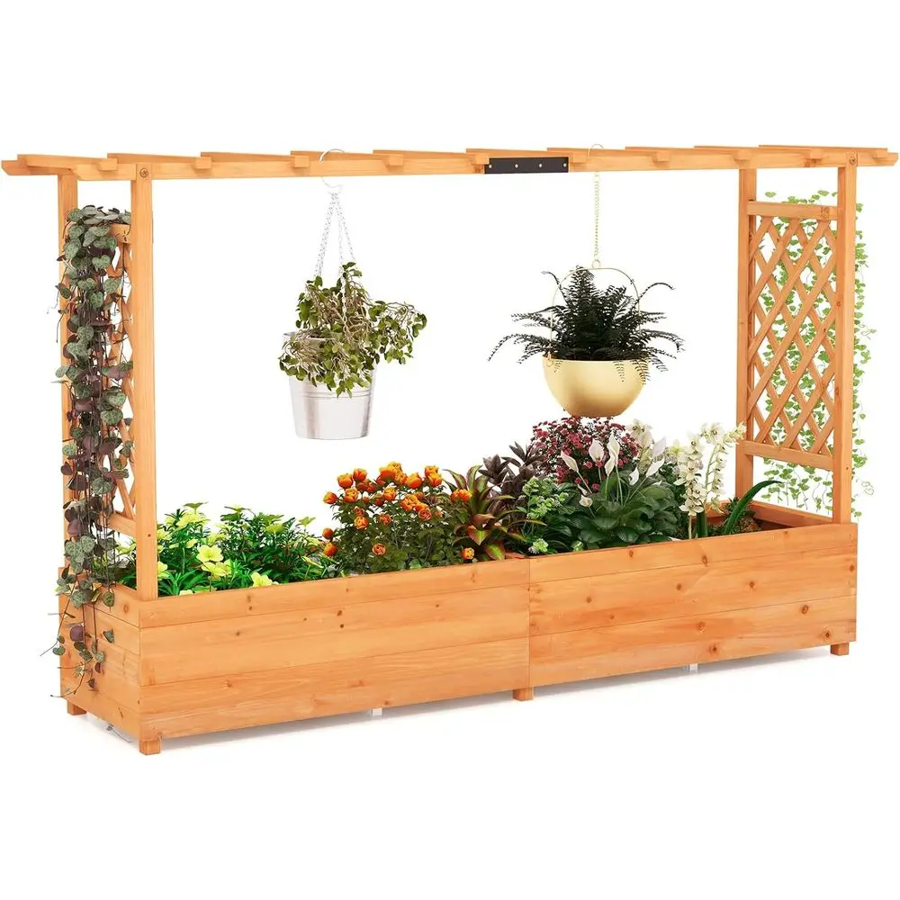 45個の高床式菜園（アーチ型トレリス、ハンギングバスケット、 - Hanging Planter Basket のレビューと価格